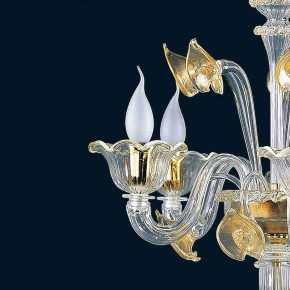 Lámpara de sobremesa clásica de cristal de Murano