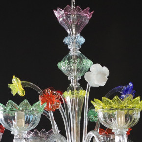 Gluttony - Muranoglas-Kronleuchter mit Blumen