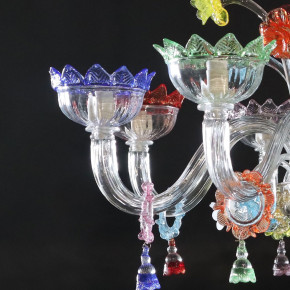 Gluttony - Muranoglas-Kronleuchter mit Blumen