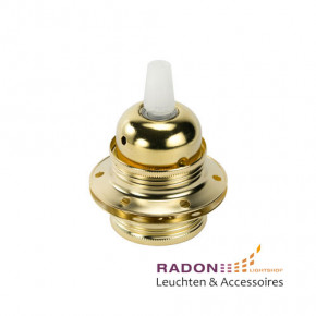 Metal lamp holder E27 gold
