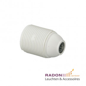 Iso socket with threaded cover E27 white