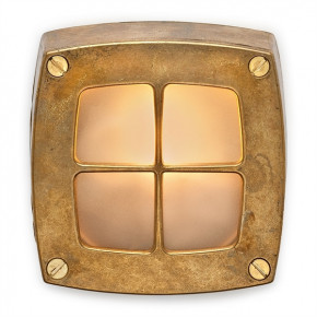Wall lamp with brass grid