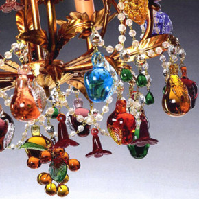Murano chandelier avec des Fruits