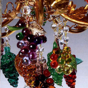 Murano chandelier avec des raisins
