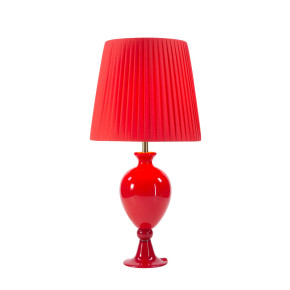 Muranoglas Tischleuchte rot
