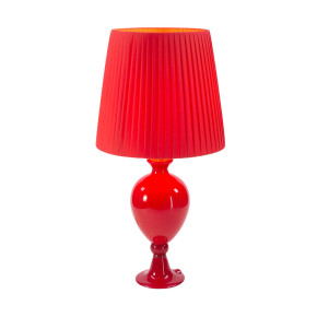 Muranoglas Tischleuchte rot