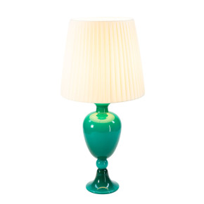 Lampada da tavolo in vetro di Murano verde