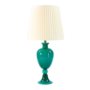 Lampada da tavolo in vetro di Murano verde