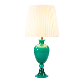 Lampada da tavolo in vetro di Murano verde